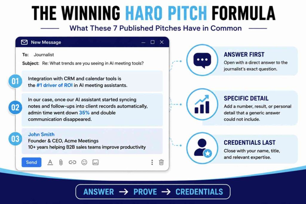 HARO pitch example
